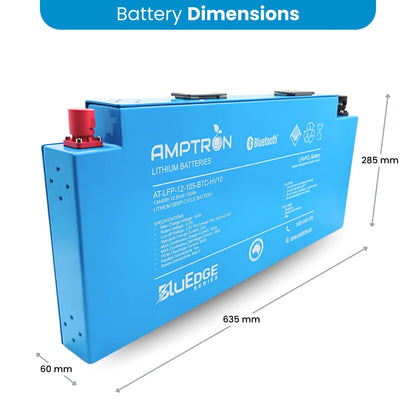 Amptron 12V 105AH/180A LiFePO4 Blade Battery with Bluetooth