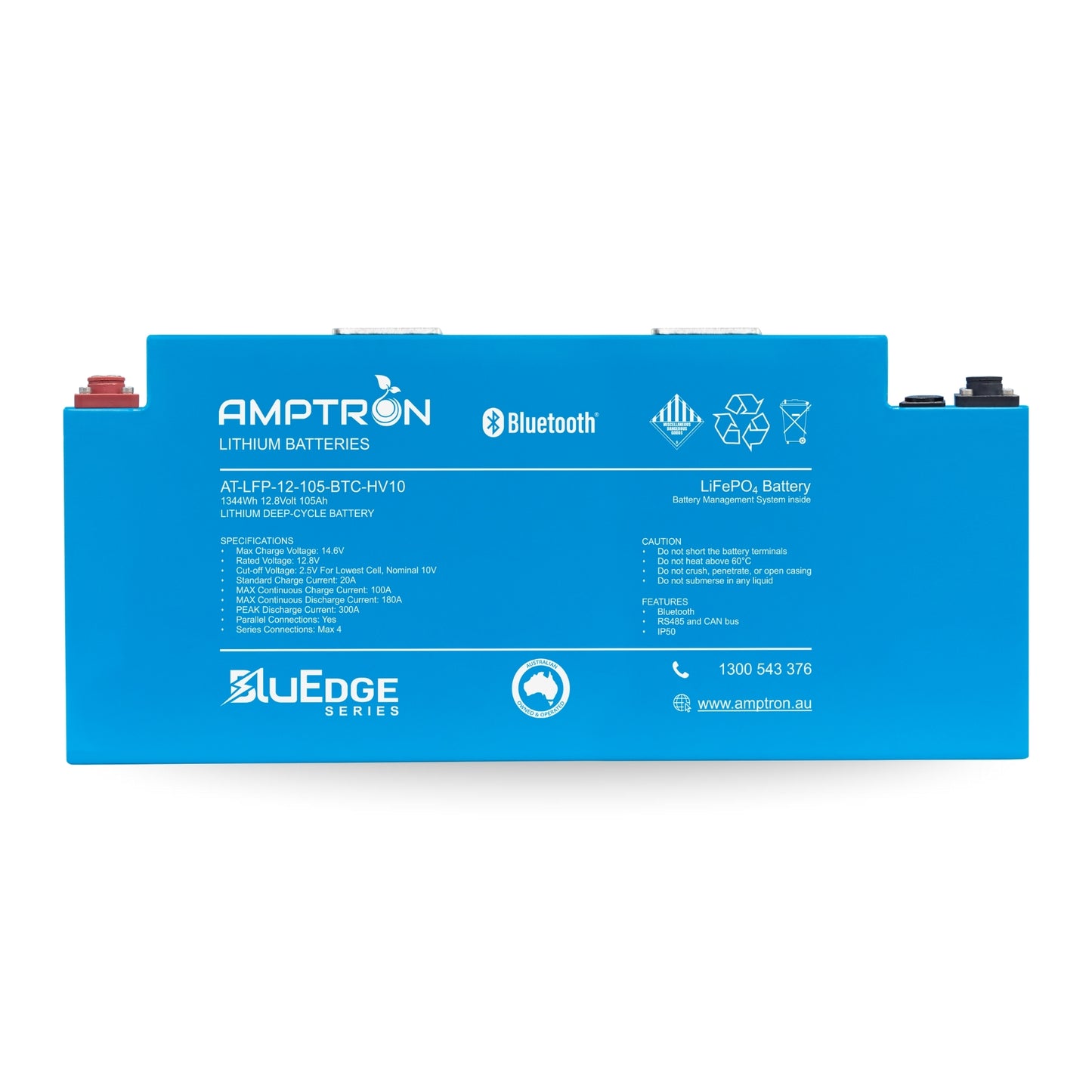 Amptron 12V 105AH/180A LiFePO4 Blade Battery with Bluetooth