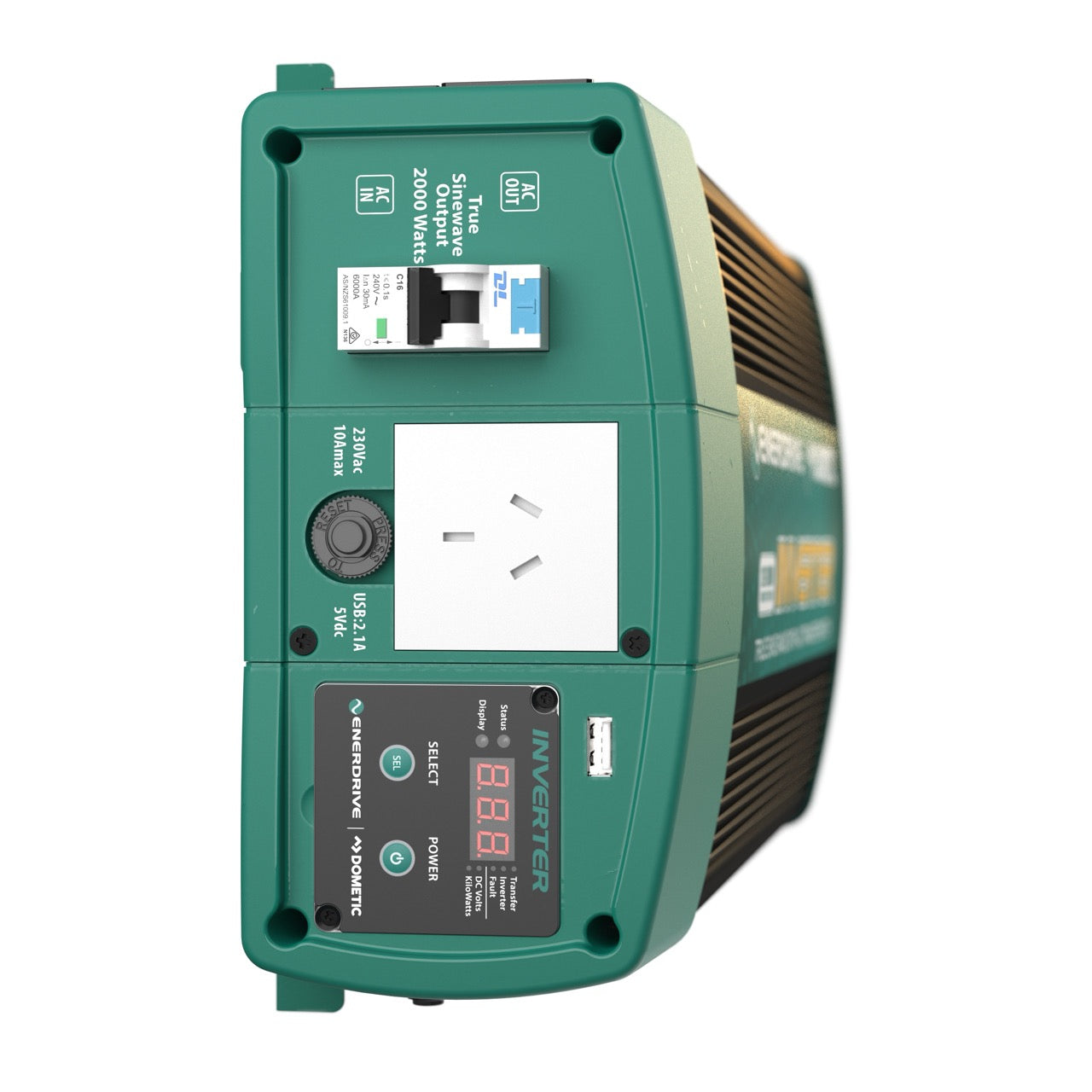 Enerdrive 12V 2000W True Sine Wave Inverter RCD