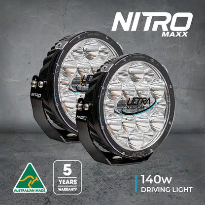 Ultra Vision Nitro Maxx 140 9" LED Driving Light Pair