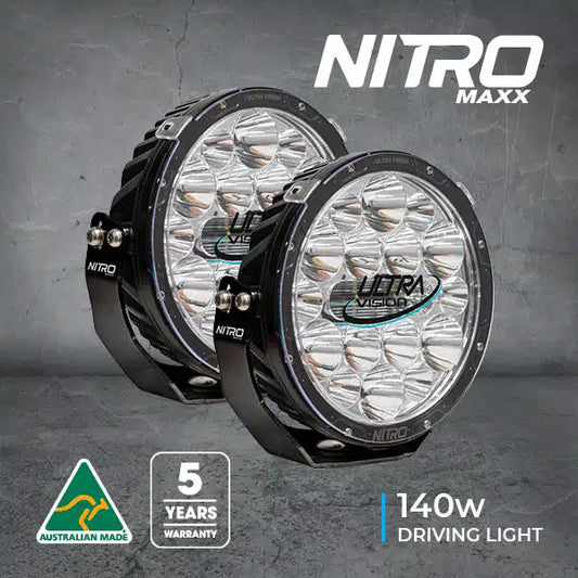 Ultra Vision Nitro Maxx 140 9" LED Driving Light Pair