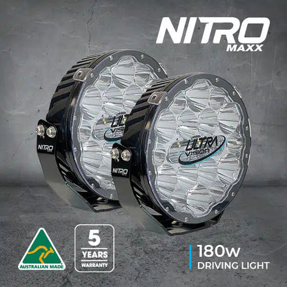 Ultra Vision Nitro Maxx 180 9" LED Driving Light Pair