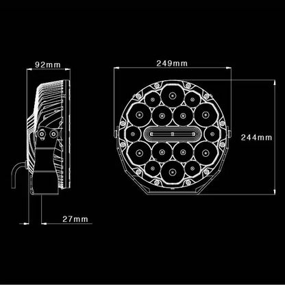 Ultra Vision Nitro Maxx 180 9" LED Driving Light Pair