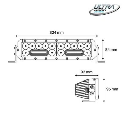 Ultra Vision Nitro Maxx 105W 13" LED Light Bar