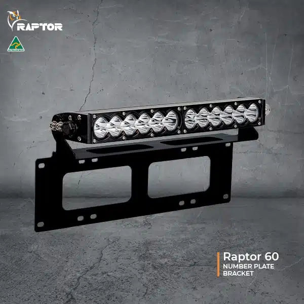 Ultra Vision Raptor Light Bar Number Plate Mount 60 & 90