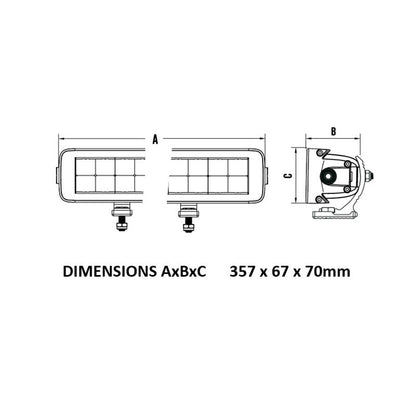 Roadvision S70 13" Light Bar Dual Row