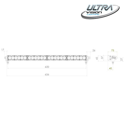 Ultra Vision Raptor 120 26.5" LED Light Bar