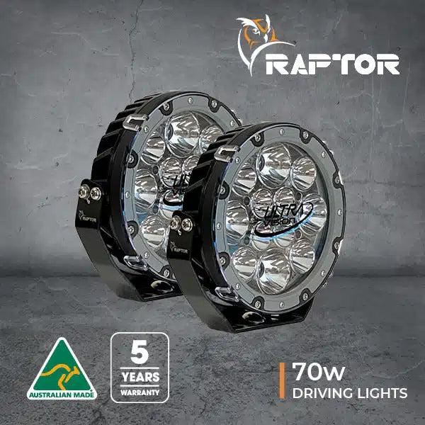 Ultra Vision Raptor 70 7" LED Driving Light Pair