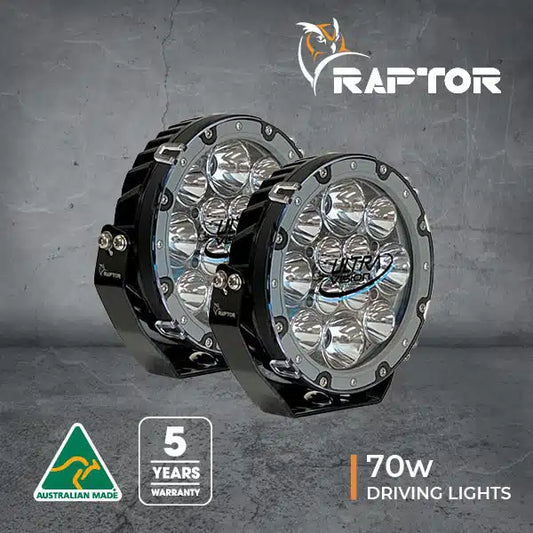 Ultra Vision Raptor 70 7" LED Driving Light Pair