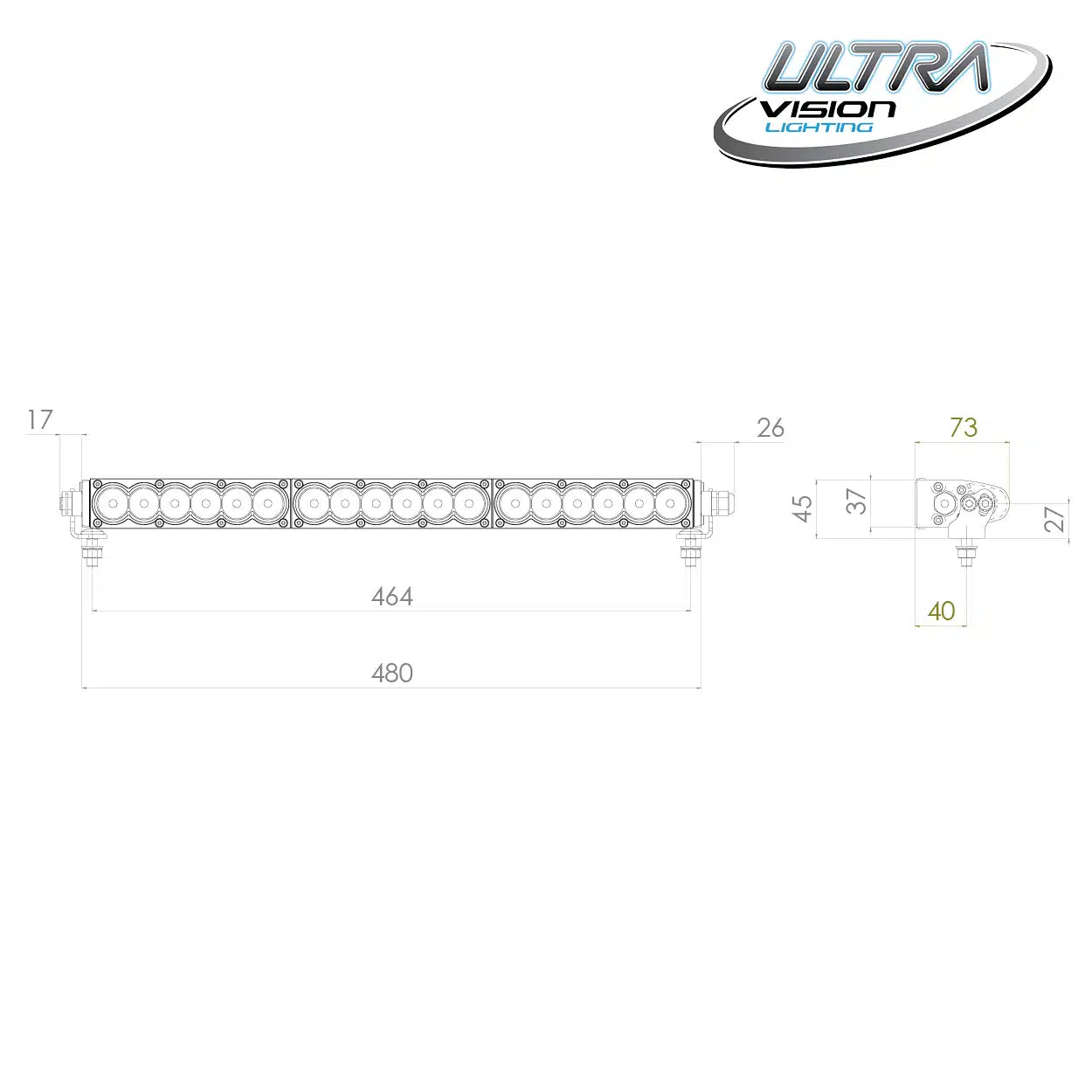 Ultra Vision Raptor 90 20.5" LED Light Bar