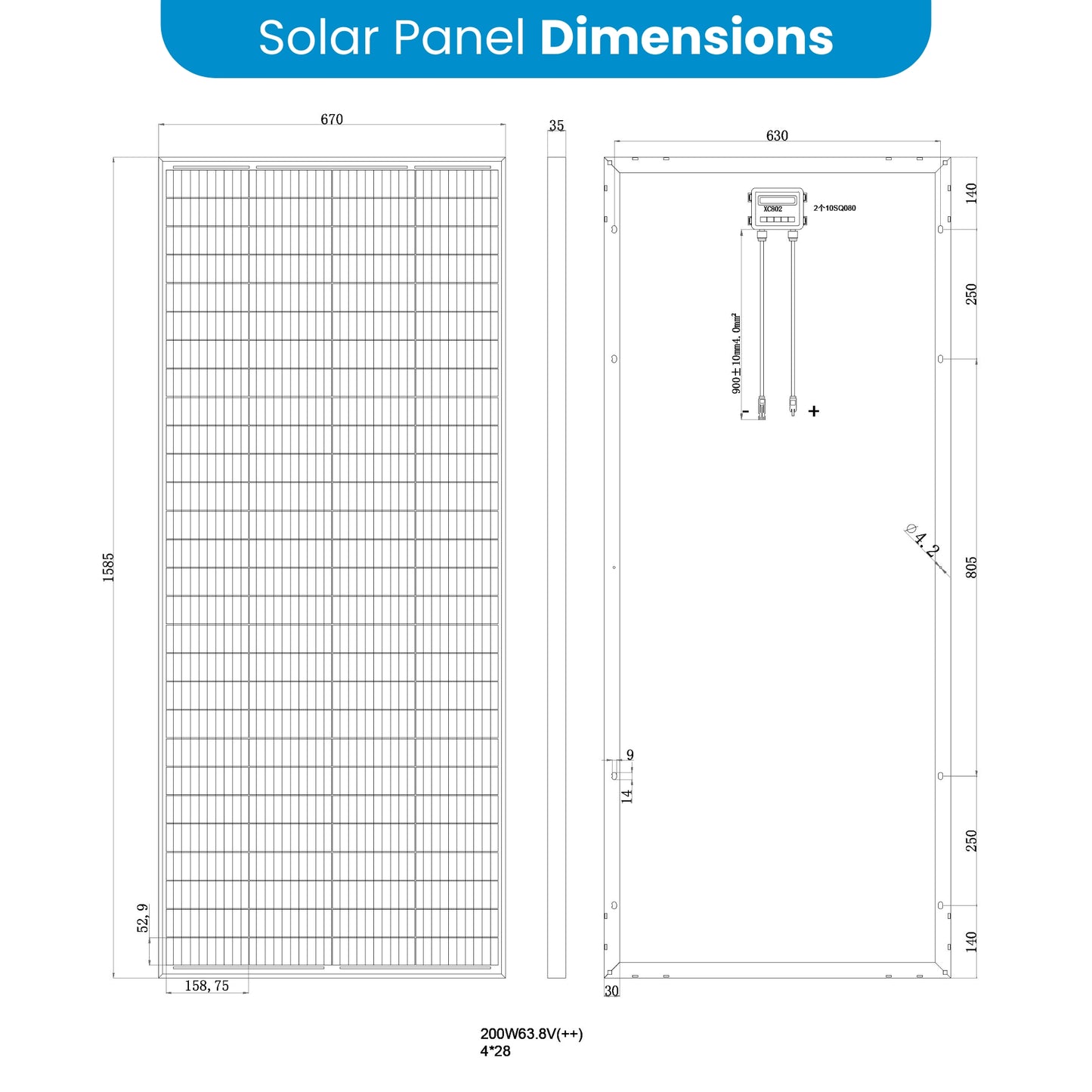 Amptron High Voltage Mono Solar Panel